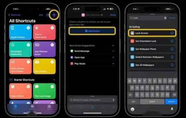 镇雄苹果14锁屏维修店分享iPhone14升级iOS16.4后如何创建锁屏快捷方式 